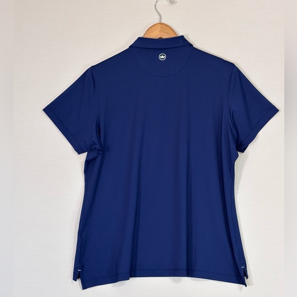 Peter Millar Performance Polo Shirt XL UPF 50+ Golf Blue Stretch - Picture 3 of 4